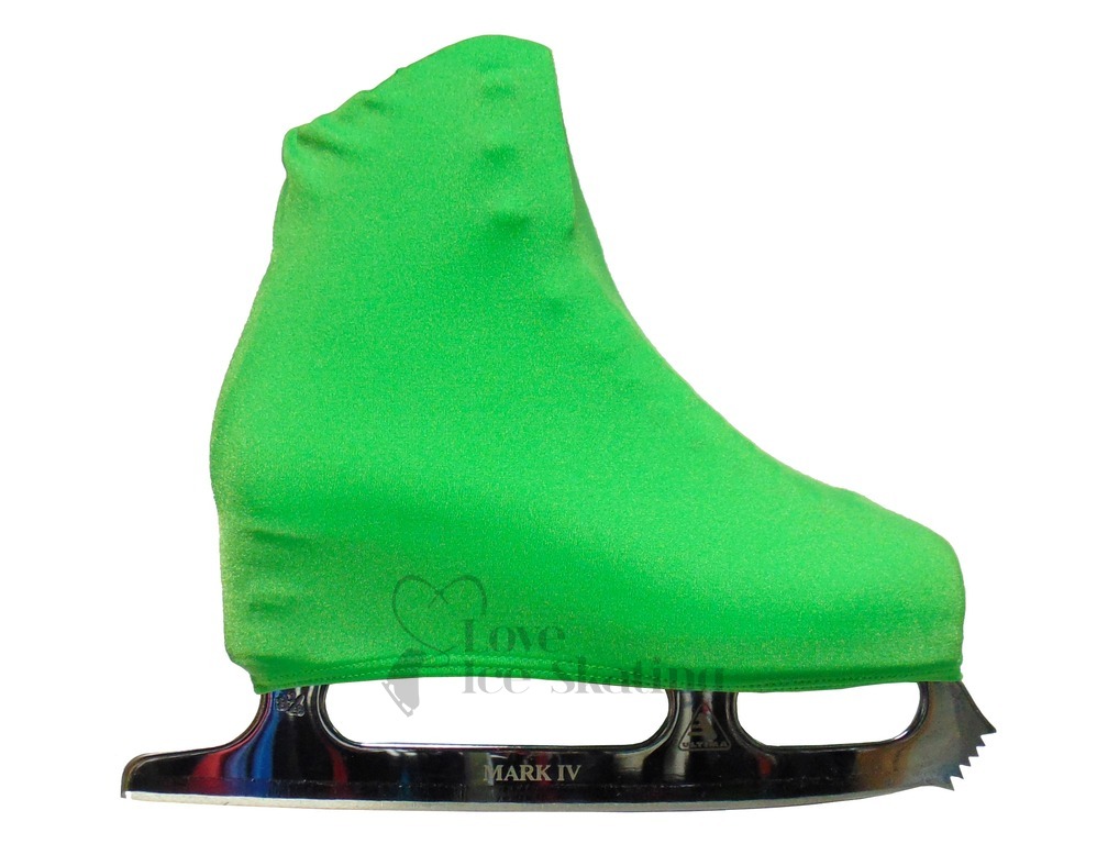 Neon Green Ice Skate Boot Covers Adult Love Ice Skating 