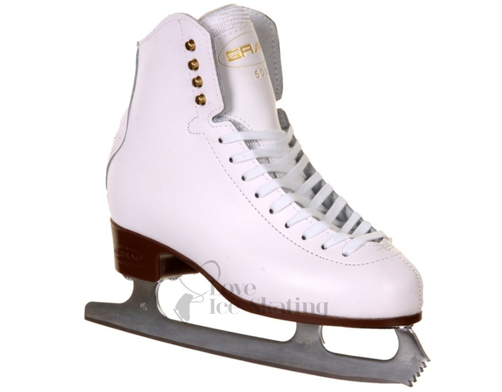 Graf 500 White Figure Ice Skates Junior Love Ice Skating